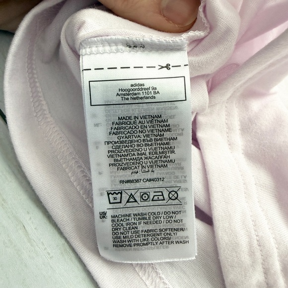 Adidas Pink Graphic Logo T-Shirt XL Oversized Athleisure Tee - Picture 5 of 7